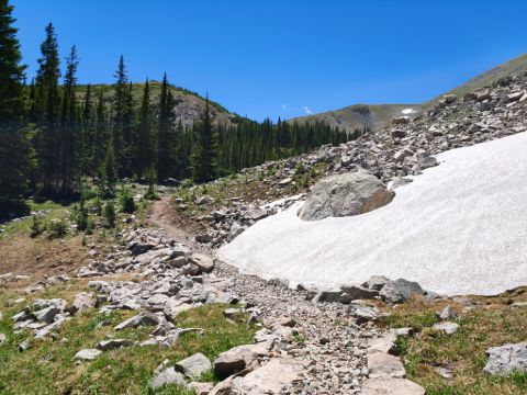 Přes hřeben Tenmile Range